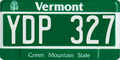 VT license plate YDP327