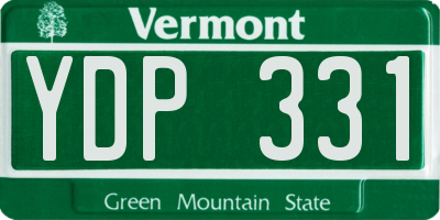 VT license plate YDP331