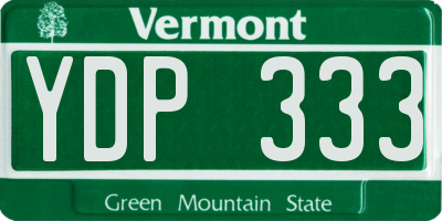VT license plate YDP333