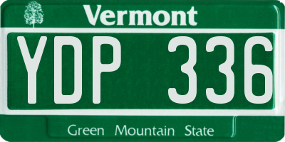 VT license plate YDP336