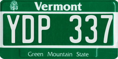 VT license plate YDP337