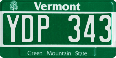 VT license plate YDP343