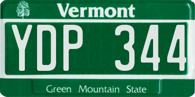 VT license plate YDP344