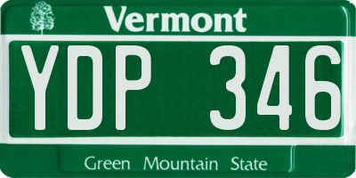VT license plate YDP346