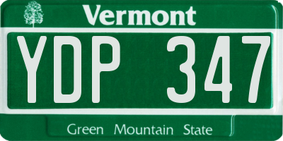 VT license plate YDP347