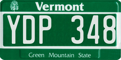 VT license plate YDP348