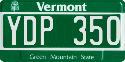 VT license plate YDP350