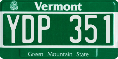 VT license plate YDP351