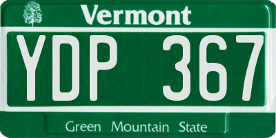 VT license plate YDP367