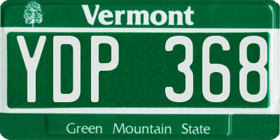 VT license plate YDP368