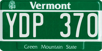 VT license plate YDP370