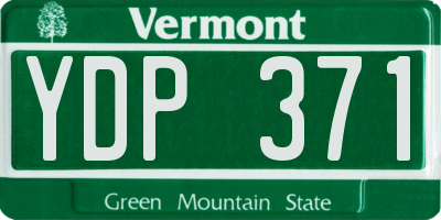 VT license plate YDP371