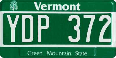 VT license plate YDP372