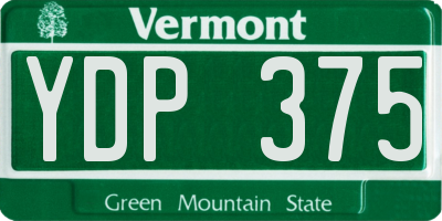 VT license plate YDP375