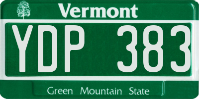VT license plate YDP383