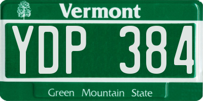 VT license plate YDP384