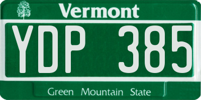 VT license plate YDP385