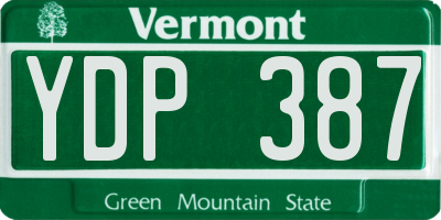 VT license plate YDP387