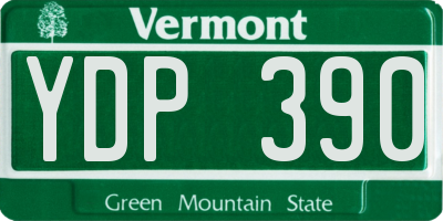 VT license plate YDP390