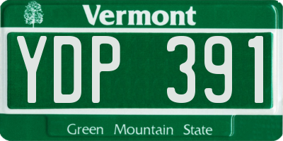 VT license plate YDP391