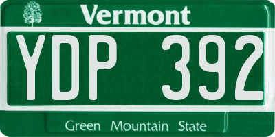 VT license plate YDP392