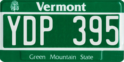 VT license plate YDP395