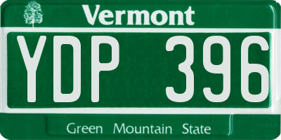 VT license plate YDP396