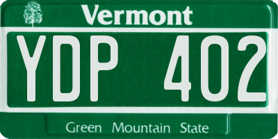VT license plate YDP402