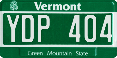 VT license plate YDP404