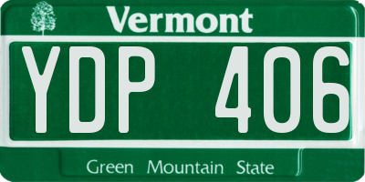 VT license plate YDP406