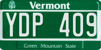 VT license plate YDP409
