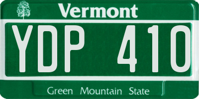 VT license plate YDP410