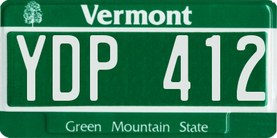 VT license plate YDP412