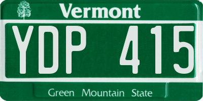 VT license plate YDP415