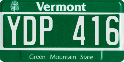 VT license plate YDP416