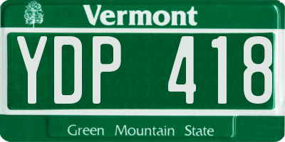 VT license plate YDP418
