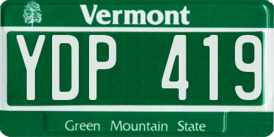 VT license plate YDP419