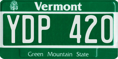VT license plate YDP420