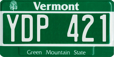 VT license plate YDP421