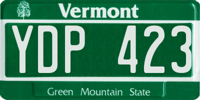 VT license plate YDP423