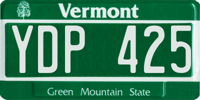 VT license plate YDP425