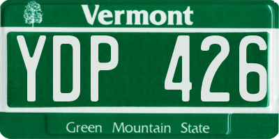VT license plate YDP426