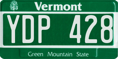 VT license plate YDP428