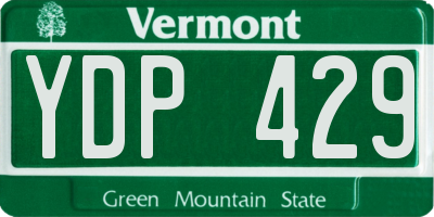 VT license plate YDP429