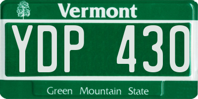 VT license plate YDP430