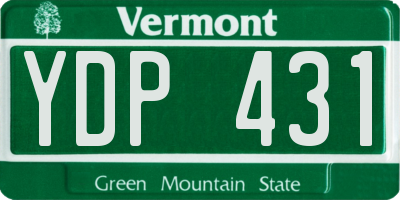 VT license plate YDP431
