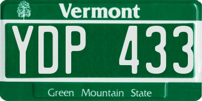 VT license plate YDP433