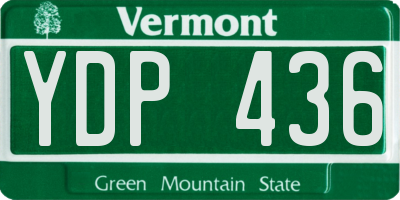 VT license plate YDP436