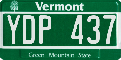 VT license plate YDP437