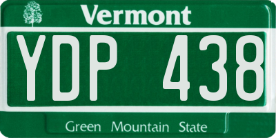 VT license plate YDP438